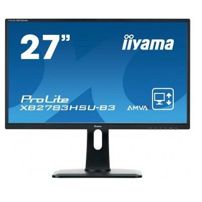 Iiyama monitor,LED 27"XB2783HSU, Full HD,4ms,VGA/DP/HDMI,USB, hangszóró, fekete