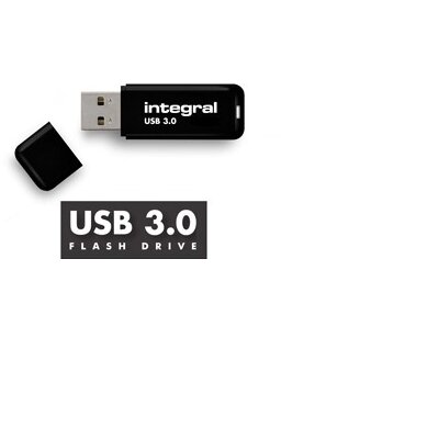 Pendrive Integral flash memory USB 3.0 - 32GB NEON NOIR - Up to 80MB/s Read- 10MB/s Write