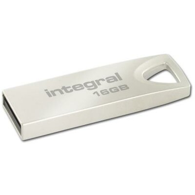 Pendrive Flashdrive Integral Metal ARC 16GB, Capless, Designed to be carried on key ring