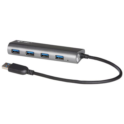 i-tec USB 3.0 Metal Charging HUB 4 portos tápegységgel, 4x USB 3.0 töltés