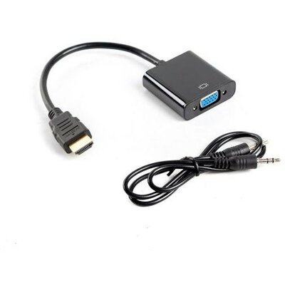 Lanberg adapter HDMI-A(M)->VGA(F) with audio kábel