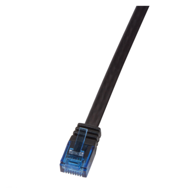 LOGILINK - Flat hálózati kábel CAT5e U-UTP 15m fekete