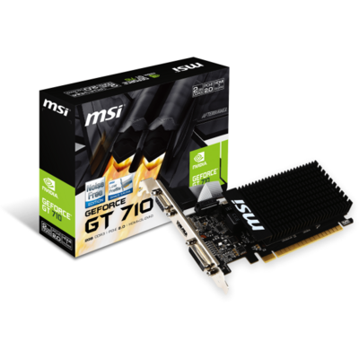 Videokártya MSI GeForce GT 710, 2GB DDR3 (64 Bit), HDMI, DVI, D-Sub