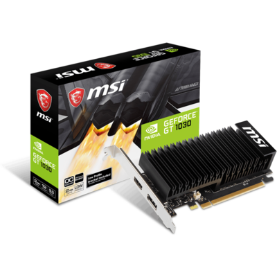 Videokártya MSI GeForce GT 1030 2GHD4 LP OC, 2GB, DP/HDMI/LP/