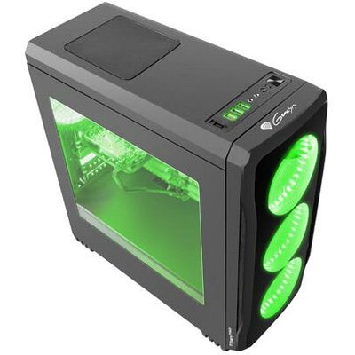 Számítógépház - Genesis PC case TITAN 750 GREEN MIDI TOWER USB 3.0