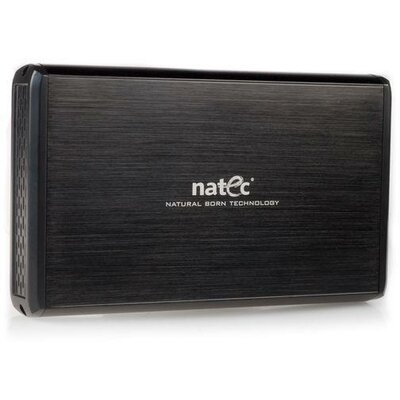 Natec RHINO Ext USB 3.0 ház for 3.5" SATA HDD-hez, fekete alumínium