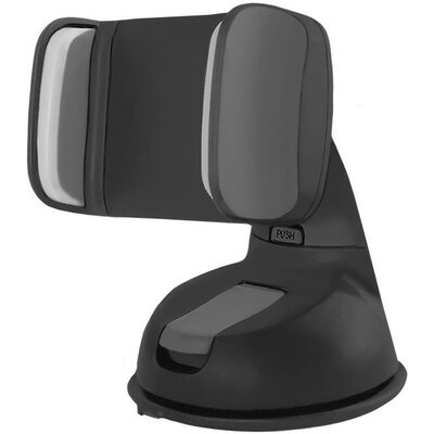 Qoltec állítható autós telefontartó szélvédőre smartphone 2.0-6.0" fekete
