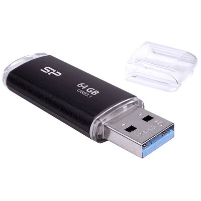 Pendrive Silicon Power memory USB Blaze B02 64GB USB 3.1 Black