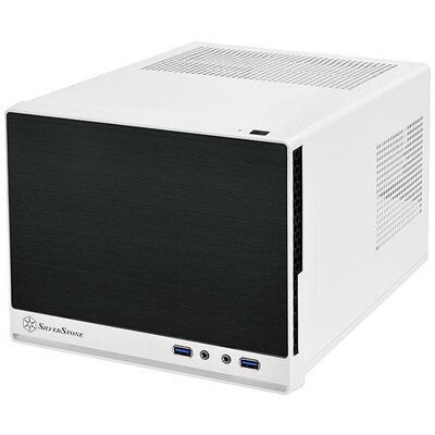 Számítógépház - Silverstone Ház Compact Cube SST-SG13WB-Q Sugo Mini-ITX, fekete-fehér