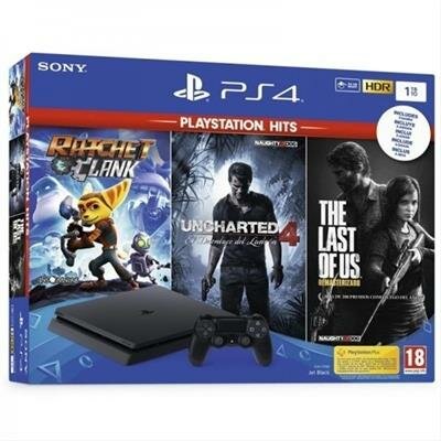 PS4 1TB Slim + Uncharted 4 + The Last of Us Remastered + Ratchet & Clank