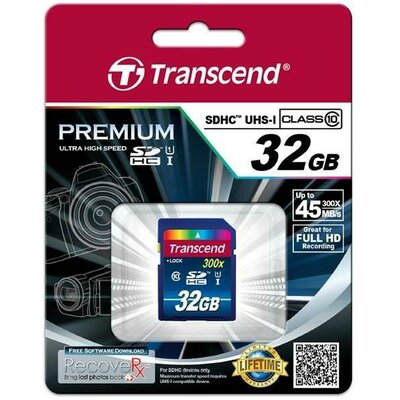 Transcend SDHC 32GB Class 10 UHS-I memóriakártya 300x