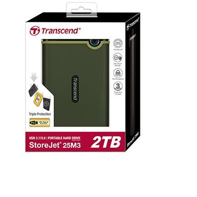 Külső merevlemez, HDD - Transcend Slim StoreJet 2.5" M3S, 2 TB, Portable HDD