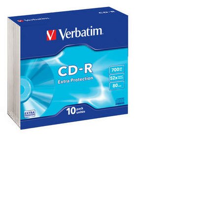 Verbatim CD-R [ slim jewel case 10, 700MB, 52x, DataLife ]