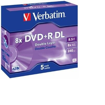 Verbatim DVD+R DL [ jewel case 5, 8.5GB, 8x, matt ezüst ]