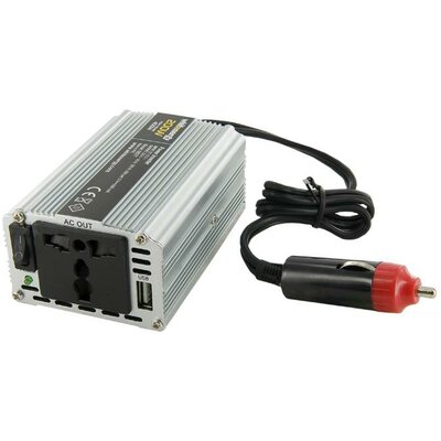 Whitenergy 12V - 230V 200 W, USB csatlakozó feszültség átalakító (autós)