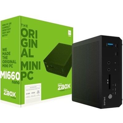 Mini PC - ZOTAC ZBOX MI660 NANO, i7-8550U, 2xDDR4 SODIMM, SATA3, DP/HDMI