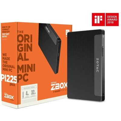 Mini PC - ZOTAC ZBOX PI225-GK, Intel N4000, 4GB DDR4L, 32GB eMMC, WIN 10 Home N