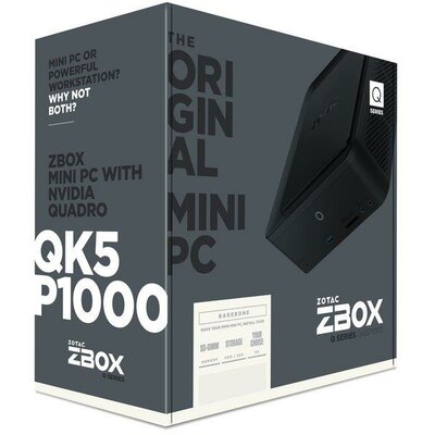 Mini PC - ZOTAC ZBOX QK5P1000, i5-7200U, QUADRO P1000 4G, 2x DDR4 SODIMM, M2 SSD