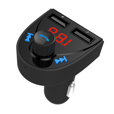 Gembird 3-in-1 Bluetooth carkit with FM-radio transmitter and USB 3.1 A charger