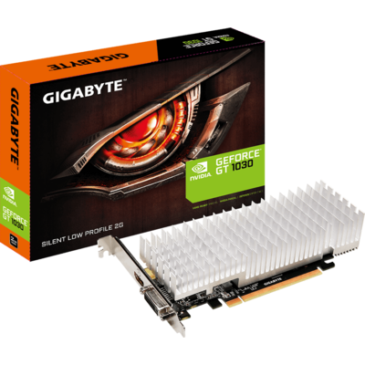 Videokártya Gigabyte GeForce GT 1030 Silent Low Profile 2G, 2GB, DVI/HDMI