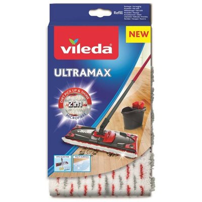 Lapos gyorsfelmosó nedves utántöltő, pót felmosófej 2 in 1, VILEDA "Ultramax"