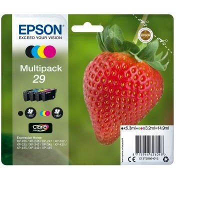 Tintapatron Epson Strawberry Multipack Claria Home 4-color 29, 14,9 ml