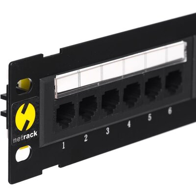 Netrack wall-mount patchpanel 10", 12 - ports cat. 6 UTP LSA, with bracket