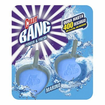 Cillit Bang Power & Fresh Tengeri WC-illatosító Tabletta Tartó (2 Darab) (Mennyiség: x1)
