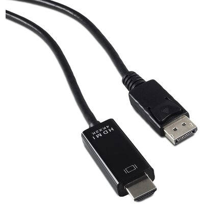 4World Display Port (M)- HDMI (M), kábel , 1m