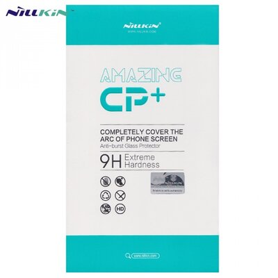 NILLKIN CP+ Kijelzővédő üvegfólia (2.5D, full glue, íves, teljes felületén tapad, 0.3mm, 9H), Fekete [Xiaomi Mi 9]
