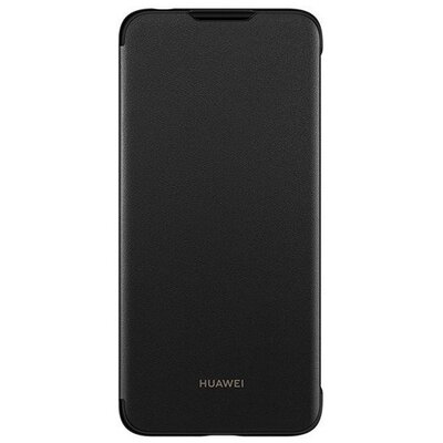 Huawei 51992945 telefontok álló, bőr hatású (oldalra nyíló) Fekete [Huawei Y6 (2019)]