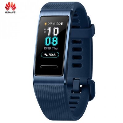 Huawei Smartband 3 PRO (TER-B19_BL) bluetooth csuklópánt (aktivitást mérő, AMOLED kijelző, szívritmusfigyelő, cseppálló), kék