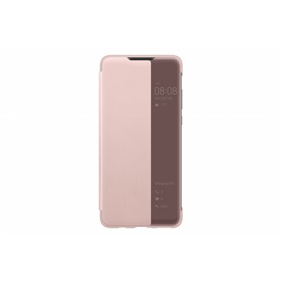 Huawei P30 Lite s-view oldalra nyíló flip cover telefontok, Rózsaszín
