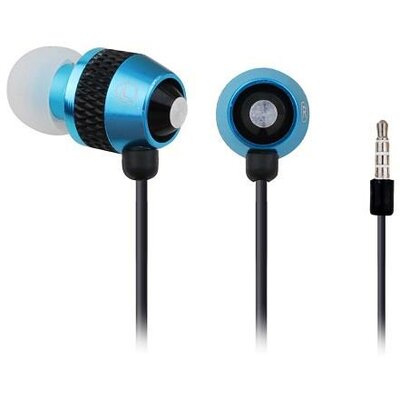 Gembird sztereó metal earphones mikrofonnal és hangerő szabályzóval, kék