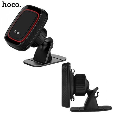 Hoco CA24 autós telefontartó (műszerfalra, 360°-ban forgatható, mágneses), fekete