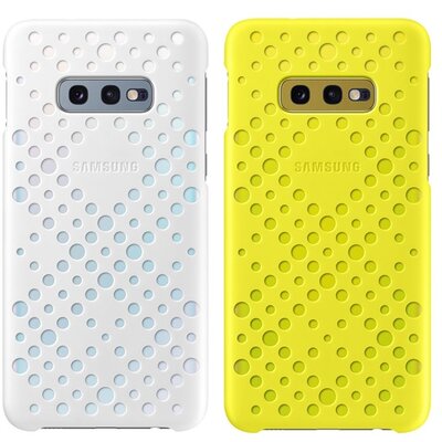 Samsung EF-XG970CWEGWW Műanyag hátlapvédő telefontok (lyukacsos, 2 db Fehér / Sárga [Samsung Galaxy S10e (SM-G970)]