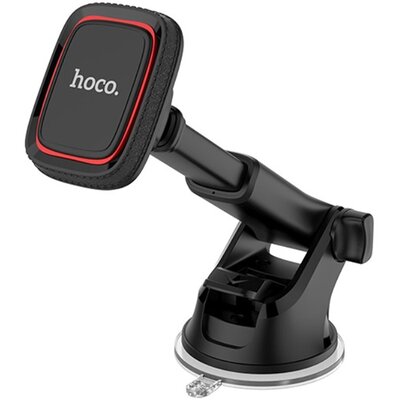 Hoco CA42 autós telefontartó (műszerfalra, teleszkópos, 360°-ban forgatható, mágneses), Fekete [Univerzális]