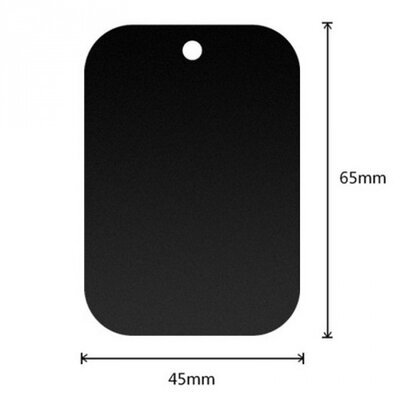 Öntapadós fémlap (mágneses autós telefontartóhoz ideális, négyzet alakú), Fekete [Univerzális]