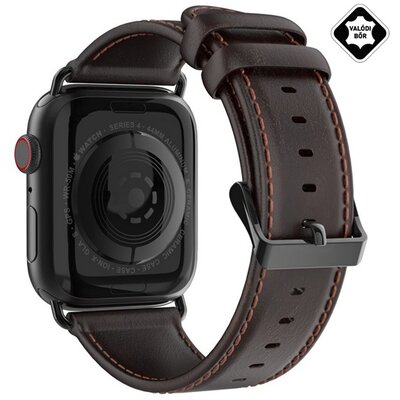 DUX DUCIS (valódi bőr) SÖTÉTBARNA - Apple Watch Series 1 / 2 / 3 / 4 38mm / 40mm