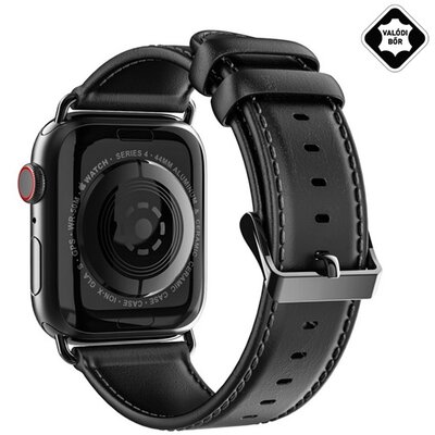 DUX DUCIS (valódi bőr) FEKETE - Apple Watch Series 1 / 2 / 3 / 4 38mm / 40mm