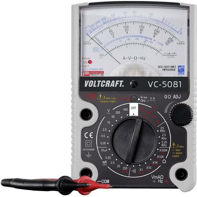 VOLTCRAFT VC-5081 Kézi multiméter analóg Kalibrált: Gyári standard (tanusítvány nélkül) CAT III 500 V