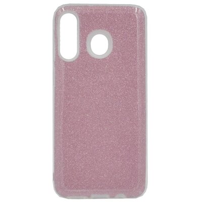 Hátlapvédő telefontok gumi / szilikon (műanyag belső, csillogó hátlap) Rózsaszín [Samsung Galaxy M30 (SM-M305F)]