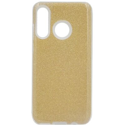 Hátlapvédő telefontok gumi / szilikon (műanyag belső, csillogó hátlap) Arany [Huawei P30 Lite (Nova 4e)]