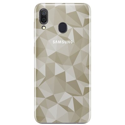 Hátlapvédő telefontok gumi / szilikon (3D, gyémánt minta) Szürke [Samsung Galaxy A30 (SM-A305F)]