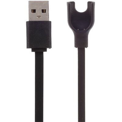 Töltőkábel (USB, mágneses, 15 cm) FEKETE - Xiaomi Mi Band 2