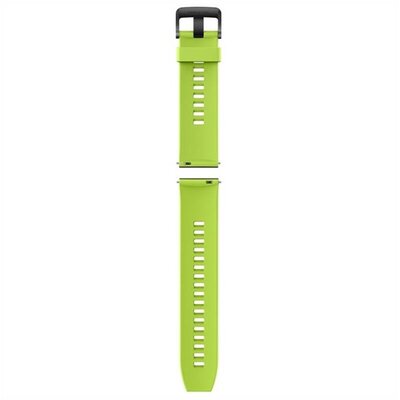 HUAWEI 02232UGA Pótszíj (szilikon, állítható, fluoreszkáló, csíkos minta) ZÖLD - Huawei Watch GT / Honor Watch Magic