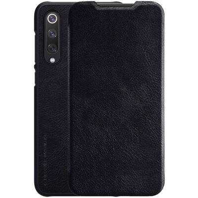 Nillkin Qin telefontok álló, bőr hatású (flip, oldalra nyíló, bankkártya tartó) Fekete [Xiaomi Mi 9 SE]