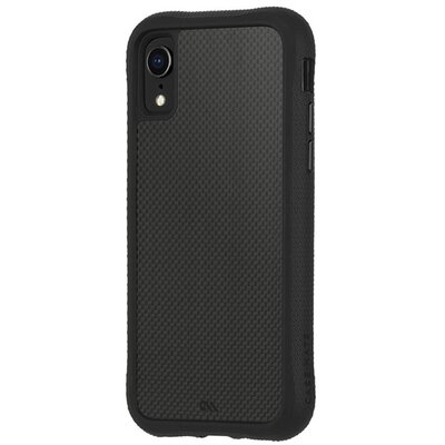 CASE-MATE CARBON FIBRE (CM037760) Hátlapvédő telefontok gumi / szilikon (BUMPER, közepesen ütésálló, valódi szénszálás hátlap) Fekete [Apple iPhone XR 6.1]