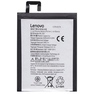 LENOVO BL250 gyári akkumulátor 2420 mAh LI-Polymer - [Lenovo Vibe S1]