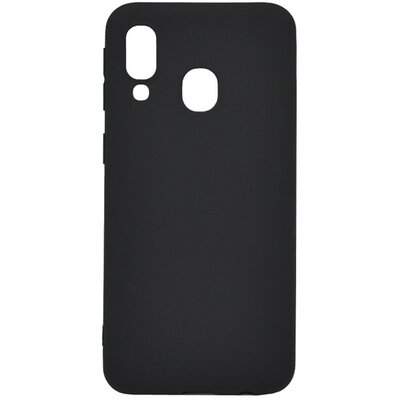 Hátlapvédő telefontok gumi / szilikon (matt) Fekete [Samsung Galaxy A40 (SM-A405F)]